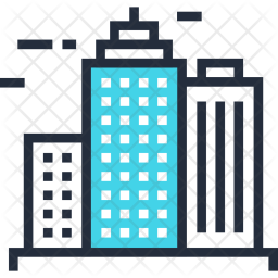 Building Icon Of Colored Outline Style 256x256 Building Icon Of Colored Outline Style