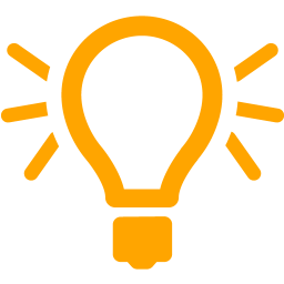 256x256 Orange Light Bulb Icon