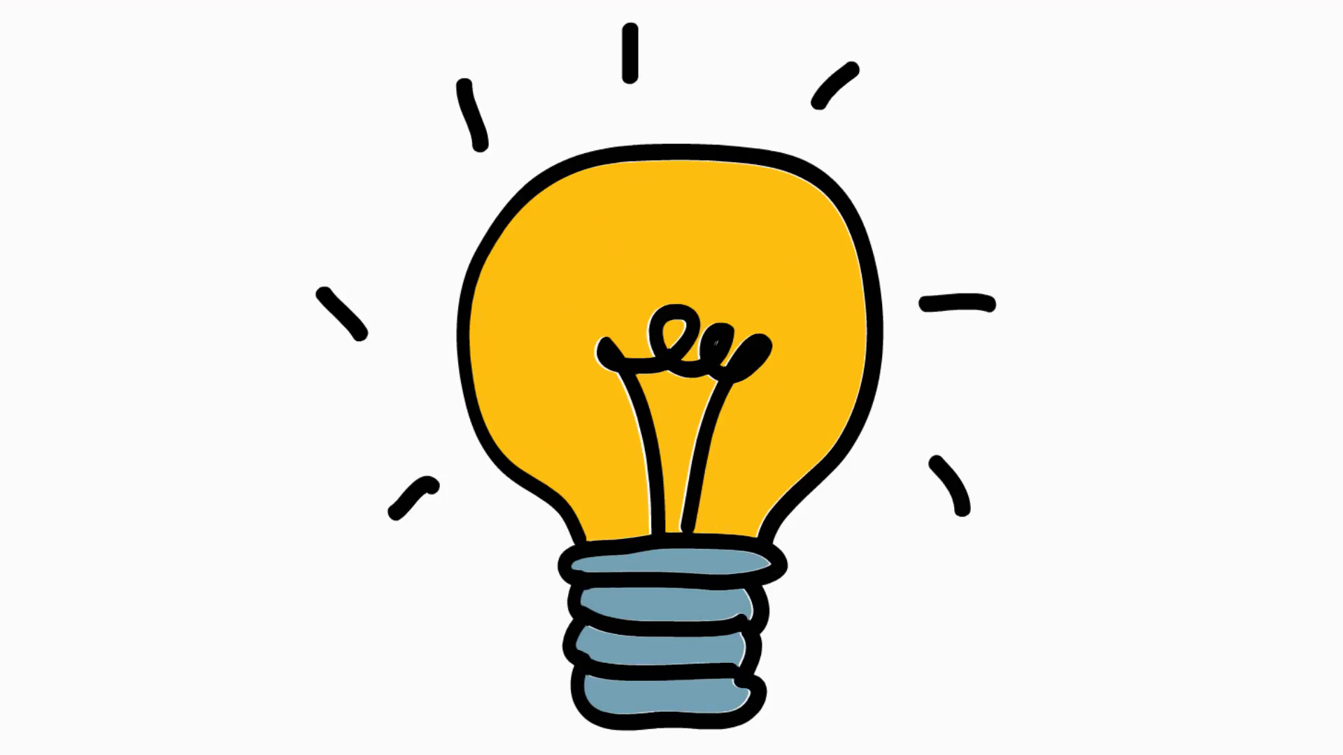 1920x1080 Bulb Icon Cartoon Illustration Hand Draw