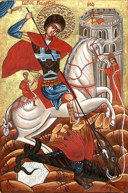 424x639 Fileorthodox Bulgarian Icon Of St George Fighting The Dragon