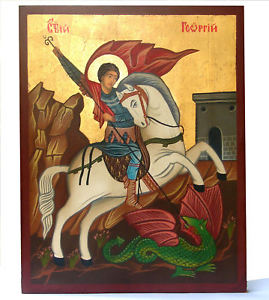 269x300 St George Bulgarian Orthodox Icon Handpainted Ebay