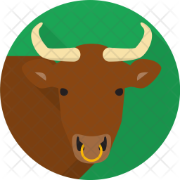 256x256 Bull Icon Of Flat Style
