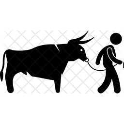 256x256 Bull Icon Of Glyph Style