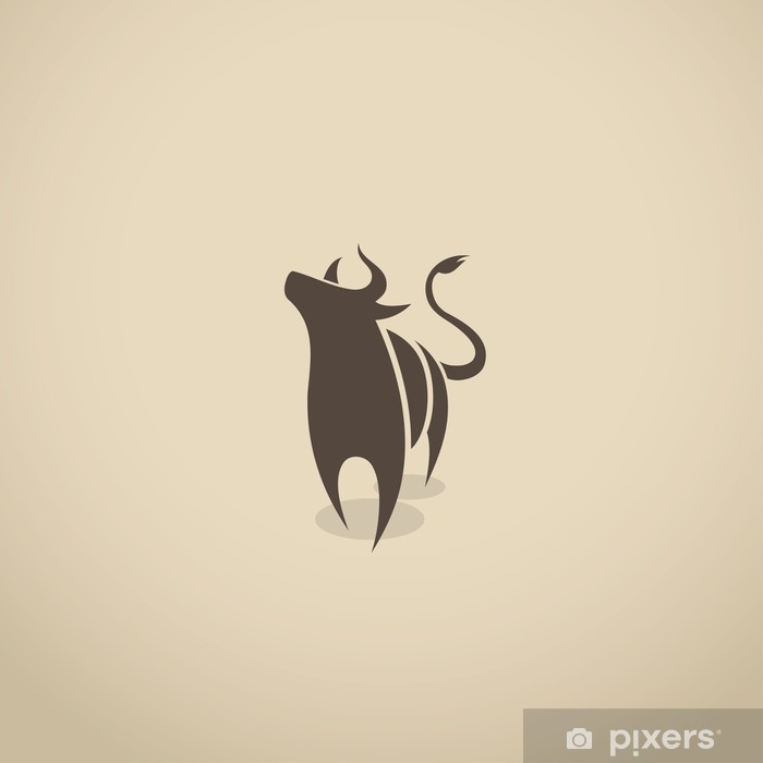700x700 Bull Icon Self Adhesive Wall Mural We Live To Change