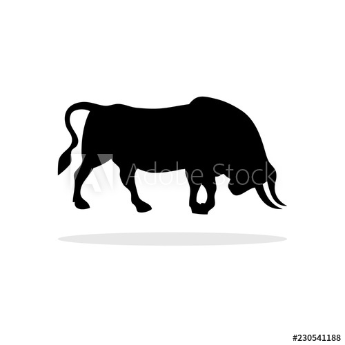 500x500 The Bull Icon Vector Concept Illustration For Design