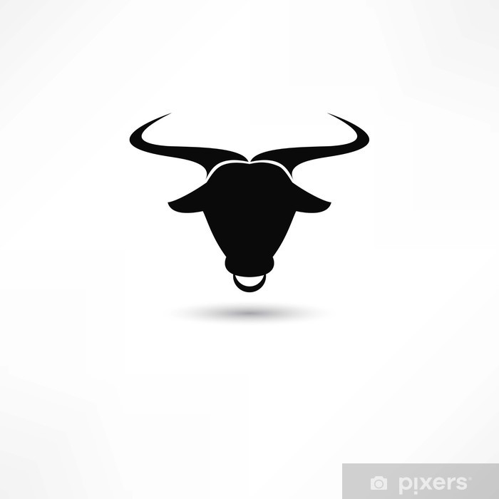700x700 Bull Icon Wall Mural