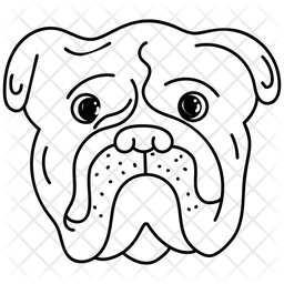 256x256 Domestic Bulldog Icon Of Line Style