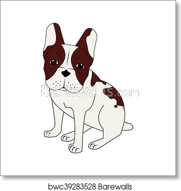 362x382 French Bulldog Icon, Art Print Barewalls Posters Prints