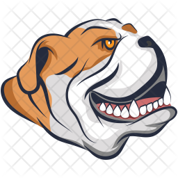 256x256 Bulldog Icon Of Colored Outline Style