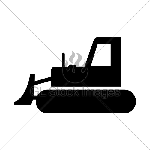 500x500 Bulldozer Icon Gl Stock Images