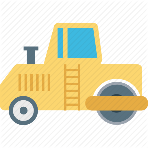 512x512 Concrete Bulldozer, Crane, Lifter, Road Bulldozer, Road Plain