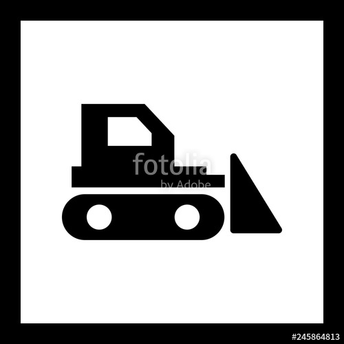 500x500 Vector Bulldozer Icon Stock Image And Royalty Free Vector