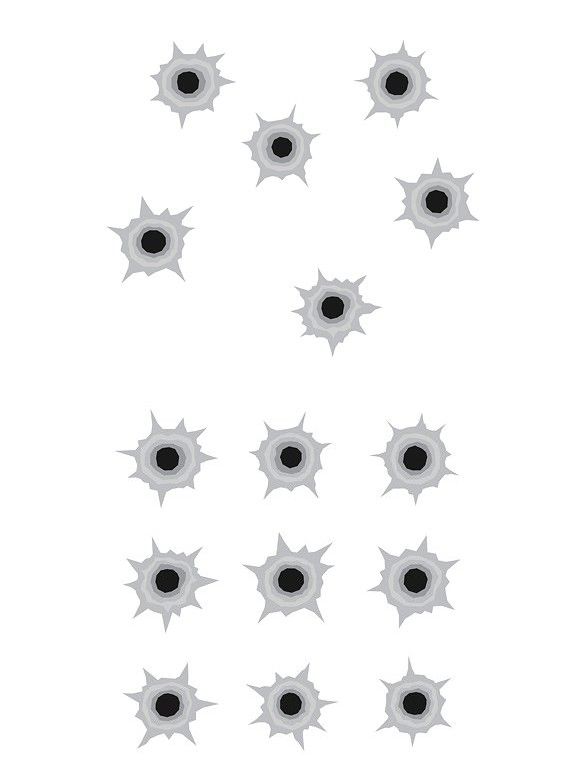 580x772 Bullet Holes Icons Set
