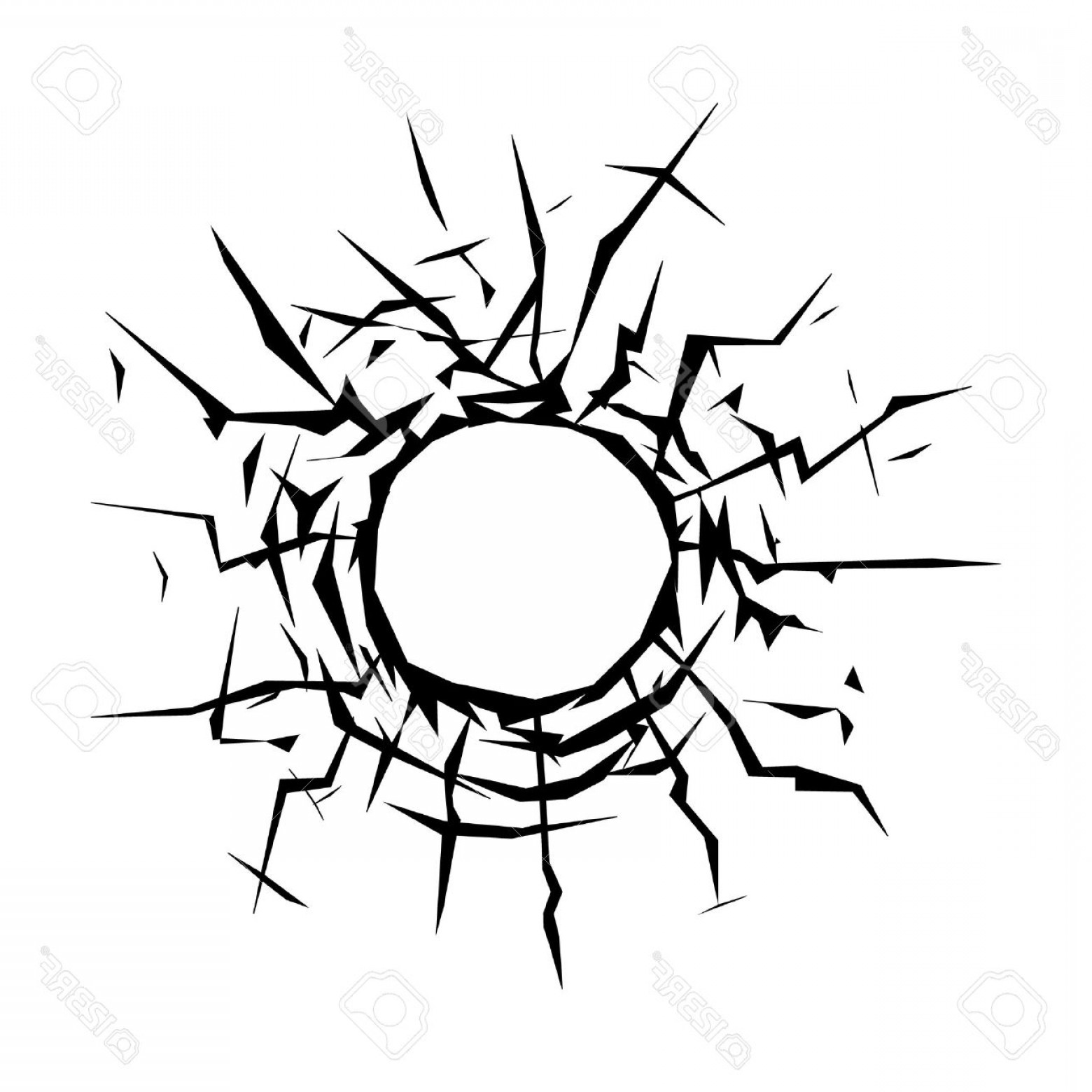 1560x1560 Photostock Vector Bullet Hole On A Window Flat Icon For Apps