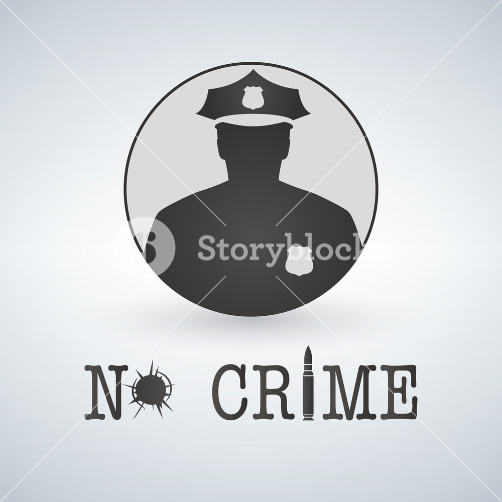 1000x1000 Police Officer Icon Stop Crime Law And Order No Crime, Bullet