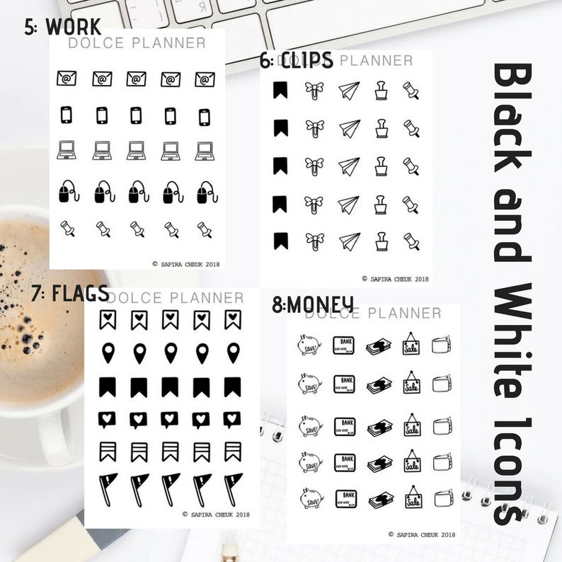 794x794 Icon Stickers For Passion Planner Bullet Journal Etsy