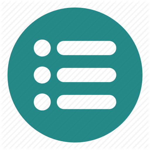 512x512 Bullet List, Horizontal, List Items, Menu, Options, Points, Three Icon