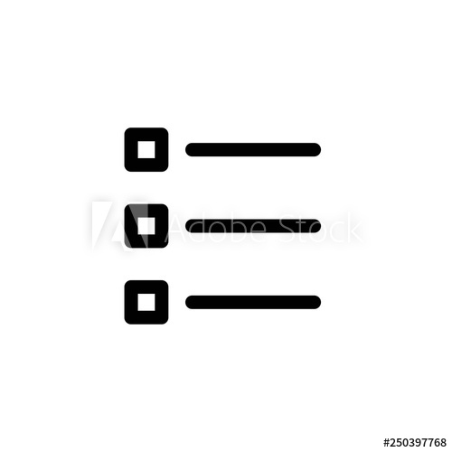 500x500 Bullet List Outline Vector Icon