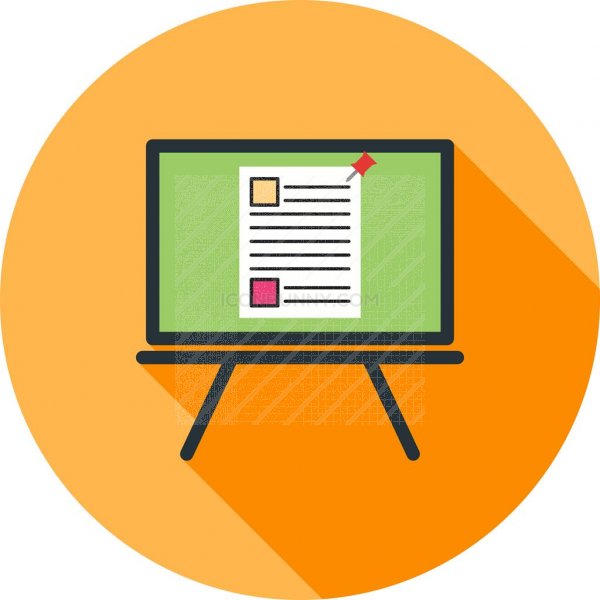 600x600 Notice Board Flat Shadowed Icon