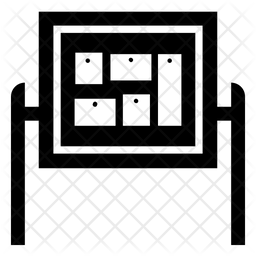 256x256 Notice Board Icon Of Glyph Style