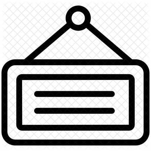 512x512 Notice Board Icon Of Line Style