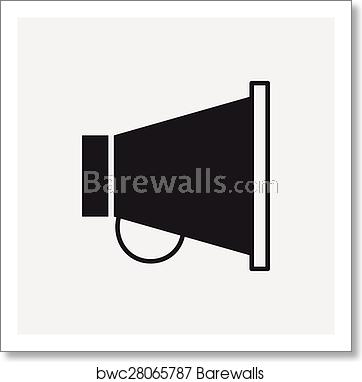 Bullhorn Icon, Art Print Barewalls Posters Prints 362x382 Bullhorn Icon, Art Print Barewalls Posters Prints