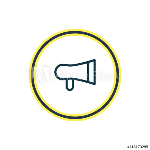 Vector Illustration Of Bullhorn Icon Line Beautiful Contact 500x500 Vector Illustration Of Bullhorn Icon Line Beautiful Contact