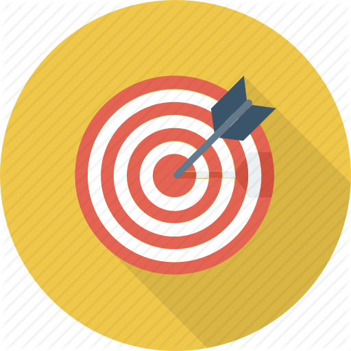512x512 Aim, Arrow, Bullseye, Center Shoot, Goal, Target Icon Icon