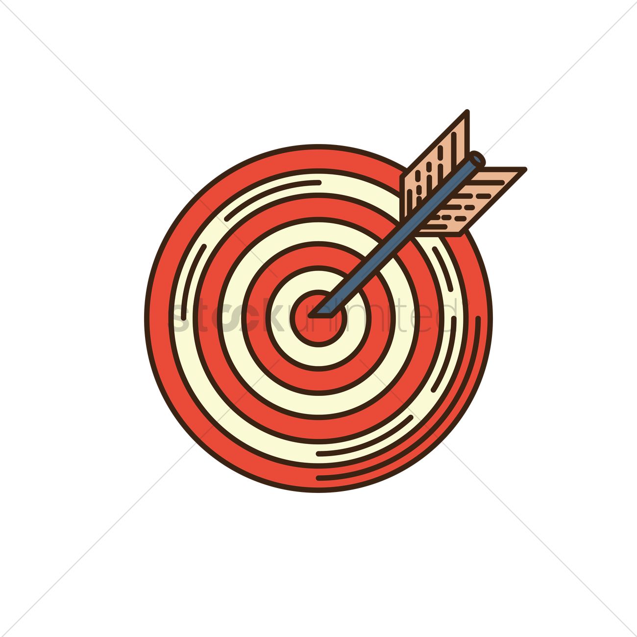 1300x1300 Bullseye Icon Vector Image