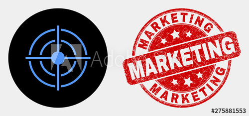 500x233 Rounded Bullseye Icon And Marketing Watermark Red Rounded