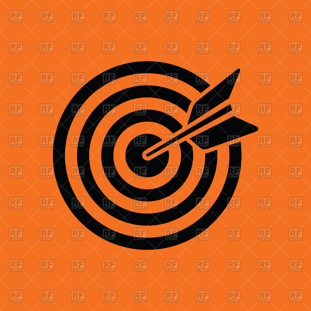 1200x1200 Target With Dart In Bullseye Icon Vector Image Of Signs, Symbols