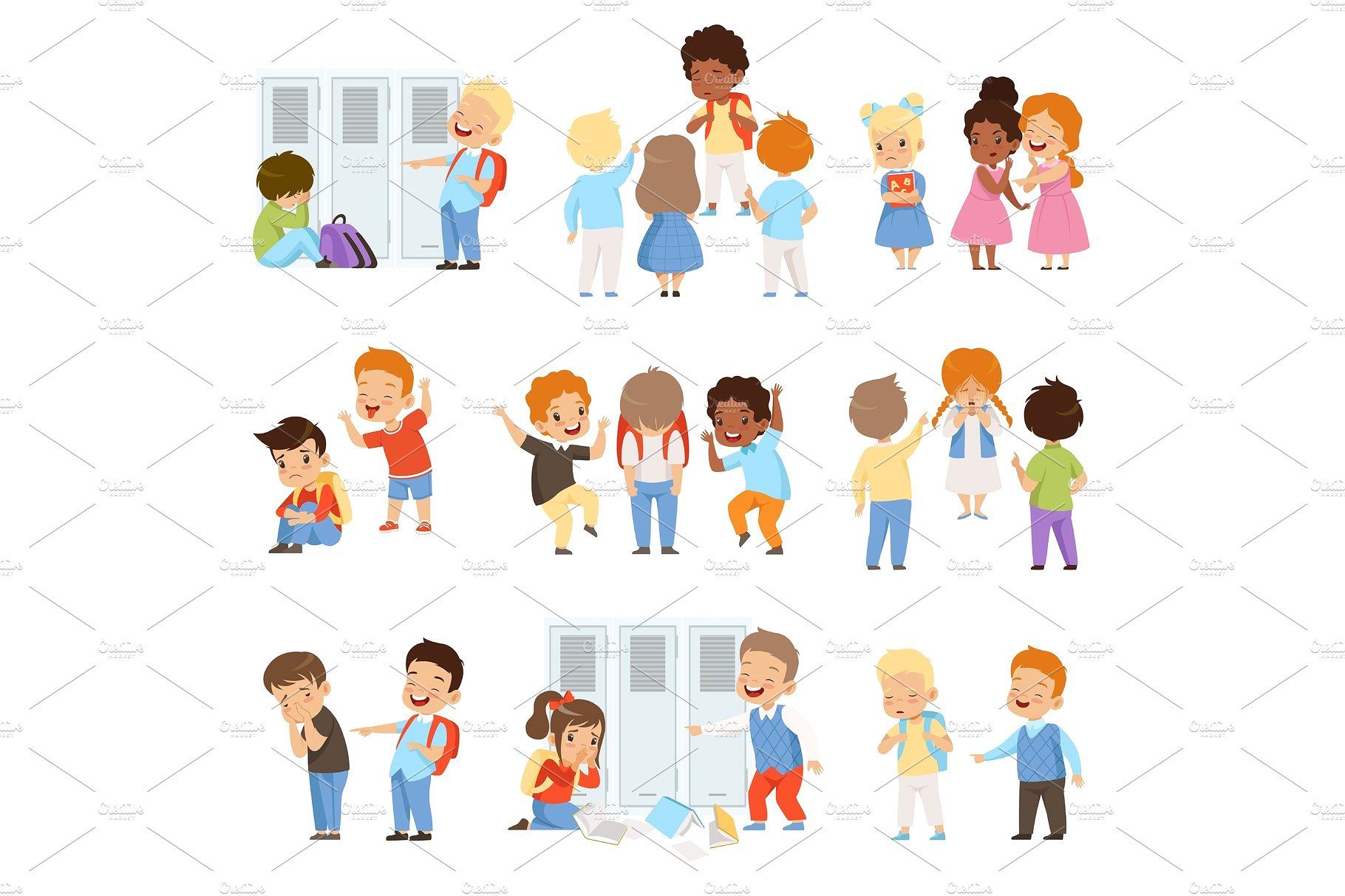 1820x1213 Kids Bullying The Weaks Set, Bad