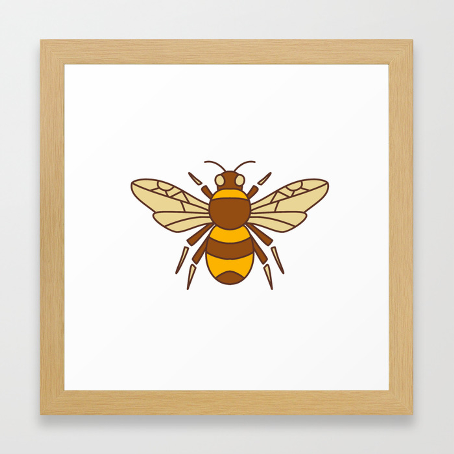 1500x1500 Bumble Bee Icon Framed Art Print