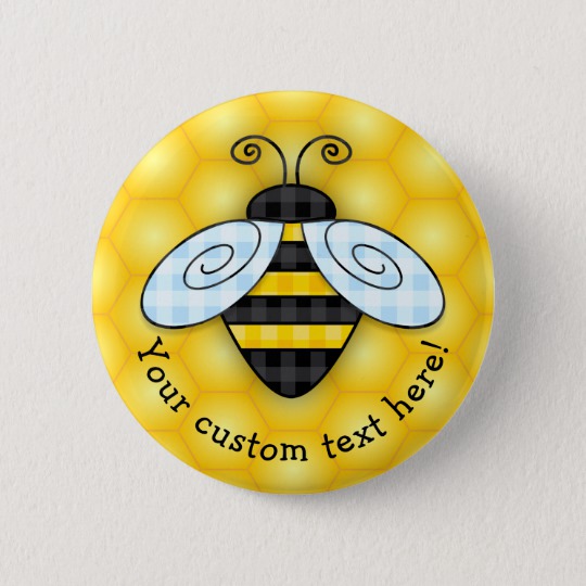 540x540 Buzzing Bumblebee And Honeycomb Icon Button