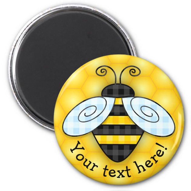 630x630 Buzzing Bumblebee And Honeycomb Icon Magnet