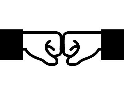 400x300 Fist Bump Word! Fist Bump, Hands Icon, Art Logo