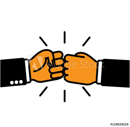 500x487 Fist Bump Icon Business People Doing Fist Bump Vector