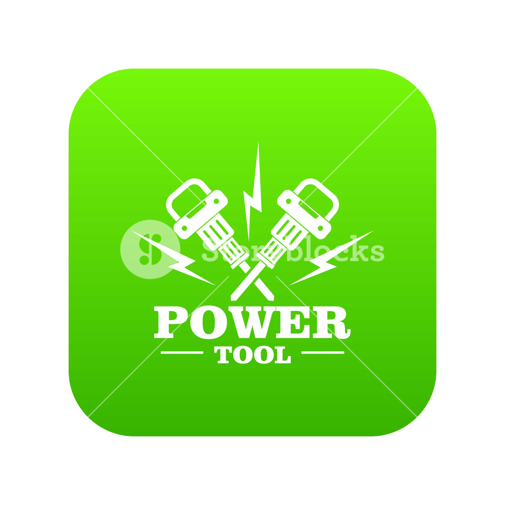 1000x1000 Power Bump Icon Green Vector Isolated On White Background Royalty