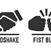 180x180 Vector Handshake And Fist Bump Icon Partnership Pictogram Art