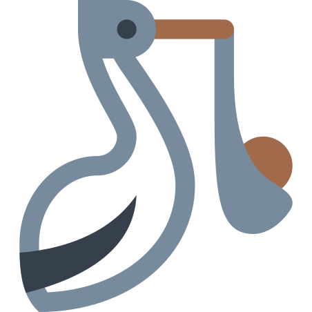 Stork With Bundle Icon 452x452 Stork With Bundle Icon