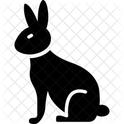 256x256 Easter Bunny Icon Of Glyph Style