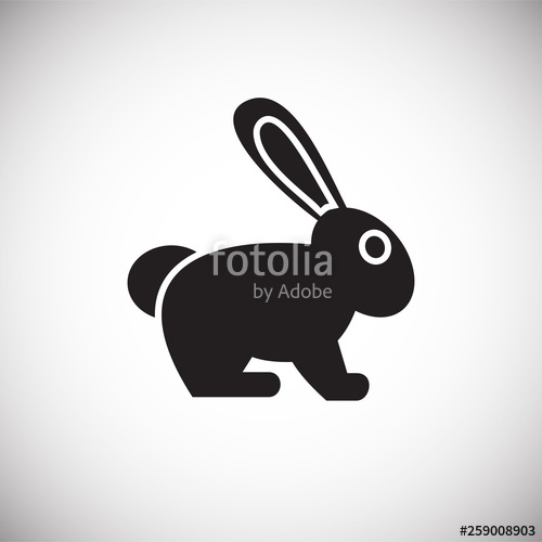 500x500 Easter Bunny Icon On Background For Graphic And Web Design Simple