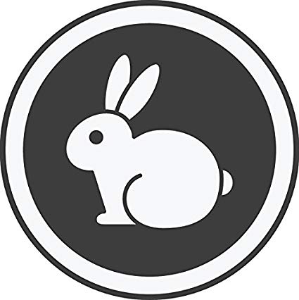 425x426 Simple Animal Friendly Vegan Cruelty Free Bunny Logo