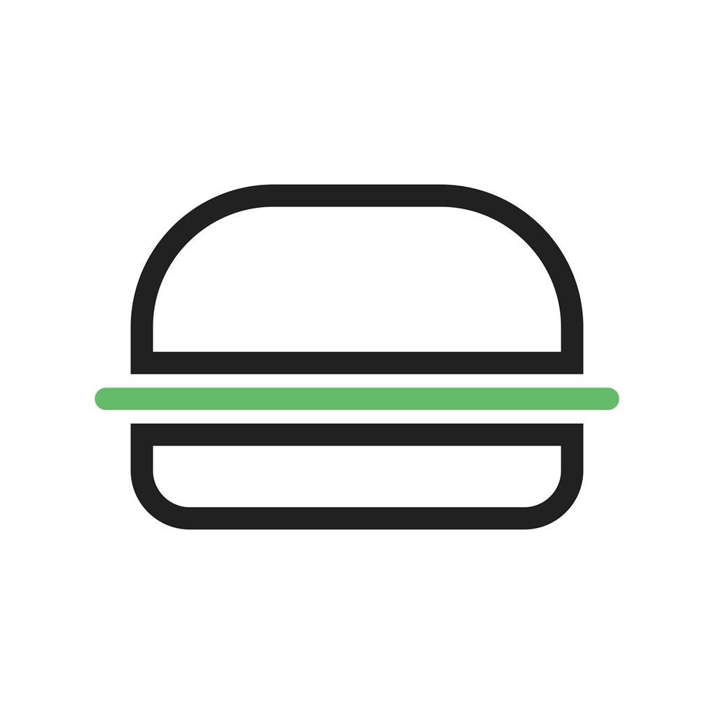 1024x1024 Burger Line Green Black Icon