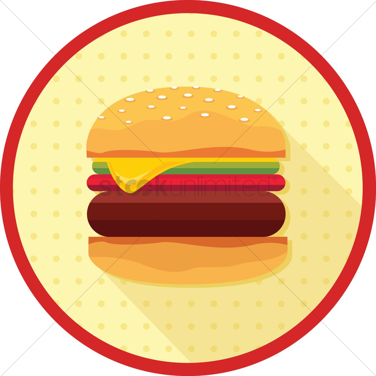 1300x1300 Burger Icon Vector Image