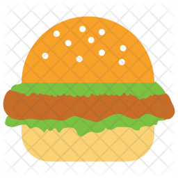 256x256 Chicken Burger Icon Of Flat Style