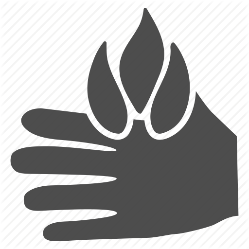 512x512 Burn Hand, Fire, Flame, Pain, Palm Damage, Scald, Scorch Icon