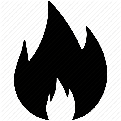 512x512 Burn Sign, Fire, Fire Flame, Fire Shape Leaf, Hot Icon