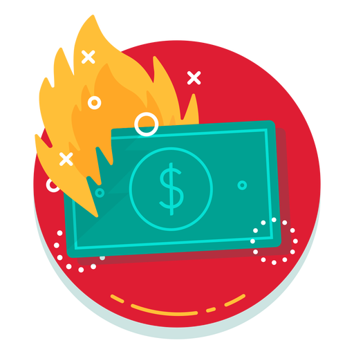 512x512 Dollar Bill Burn Rate Icon