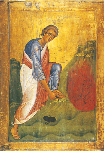 Icon Of Moses The Prophet Before The Burning Bush 360x523 Icon Of Moses The Prophet Before The Burning Bush